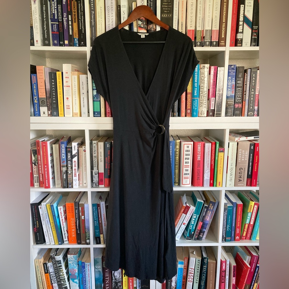 Joie Faux Wrap Jersey Midi Dress